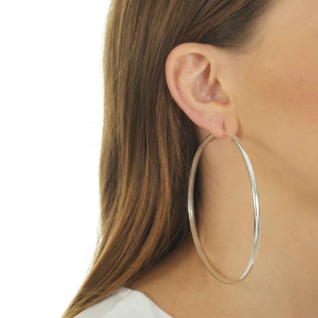 Argola Grande Prata Grossa: Onde Comprar | BuscaProdutos