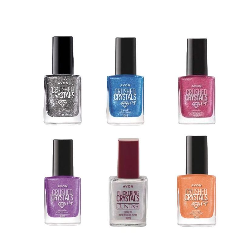 Esmalte Avon Gliter e Brilho - Flickering Crystals/Crushed Crystals