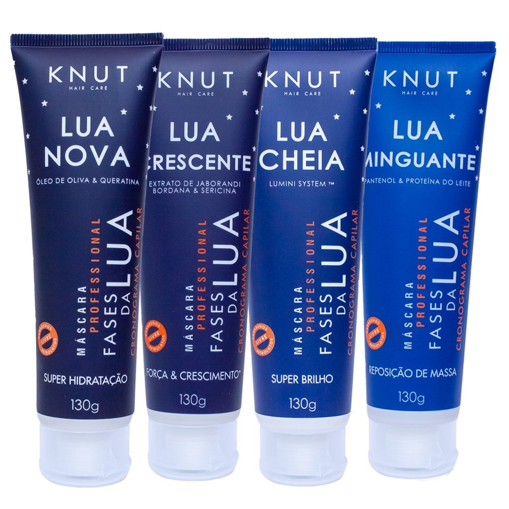 Kit Knut Cronograma Capilar Fases da Lua Completo – 4 Fases em Oferta na Shopee