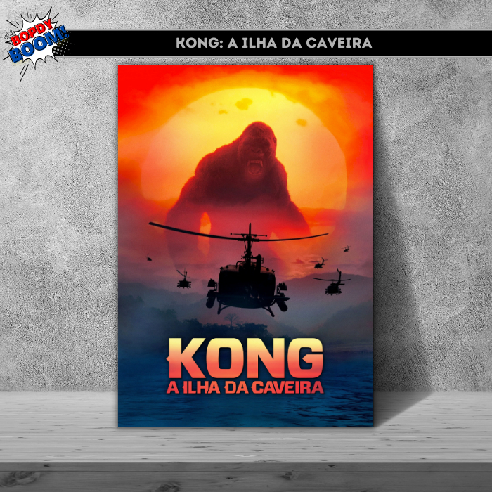 Quadro decorativo Kong A Ilha da Caveira