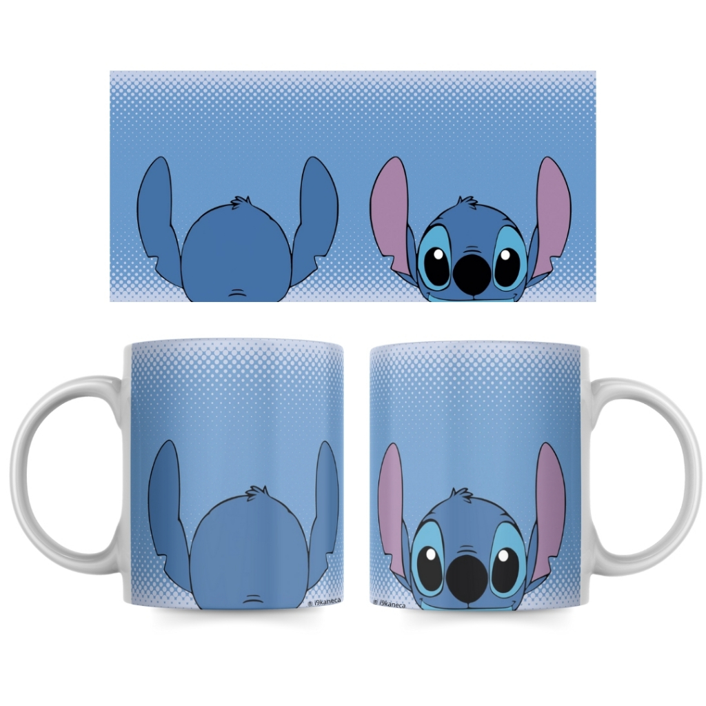 Caneca Personalizada do Stitch VÁRIOS MODELOS OFERTA POR 24 HORAS de Porcelana do Dia dos Namorados - Stitch e Angel Eu te amo