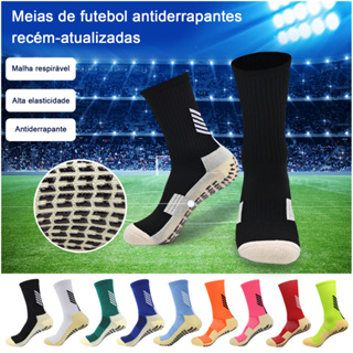 Kit 3par Meias de futebol masculinas com aderência absorção de suor sola de toalha treino profissional e antideslizantes em Oferta na Shopee