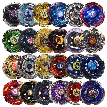 Kit 16 unidades Pião Metal BeyBlade Pião Luz Corda Brinquedo Infantil