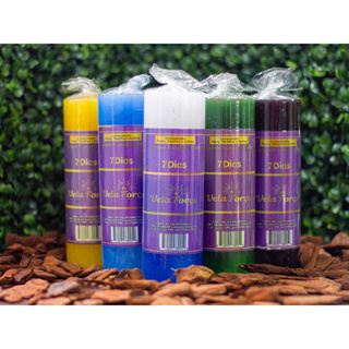 6 Velas 7 dias - Diversas cores - Parafina Pura em Oferta na Shopee