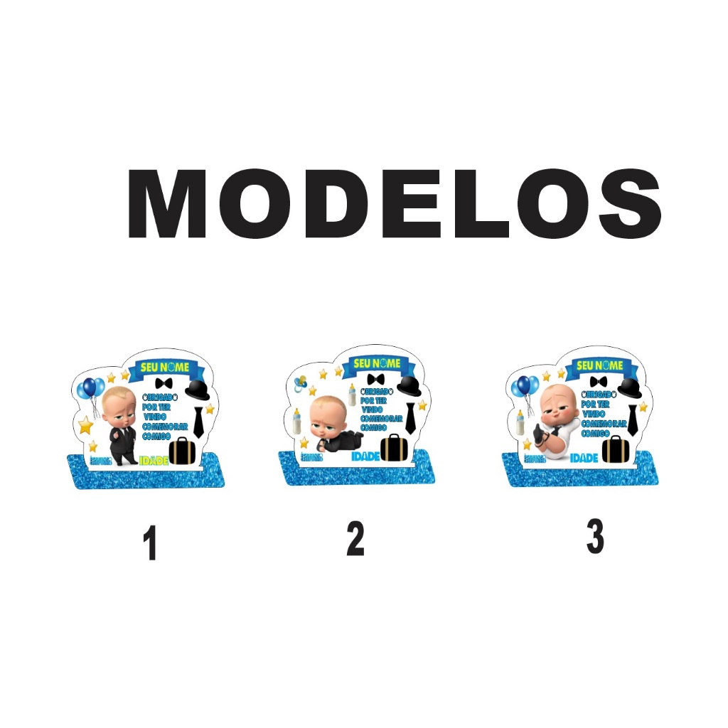 10 Unidades Lembrancinha Tema O Poderoso Chefinho Personalizado Com Nome e idade Texto Mdf Adesivado e Laminado