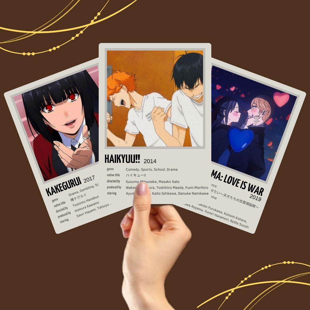 Card Mini Poster Animes em Papel FOTOGRÁFICO ou ADESIVO Decoração Parede Celular (1)