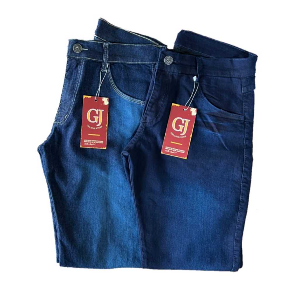 Kit 2 Calças Jeans Slim Masculina Lycra em Oferta na Shopee