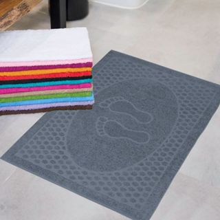 Kit 5 Toalha de Piso Banheiro Algodão Tapete Linha Lara em Oferta na Shopee