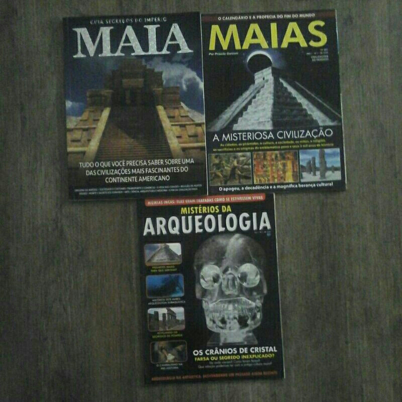Revista Guia Segredos do Império Maia + Revista Maias + Mistérios da Arqueologia ( 3 revistas no total)