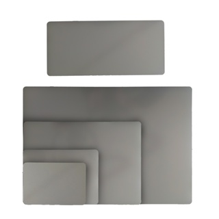 Placa de aluminio Resinada p/ subl. Prateada (cantos arredondados) em Oferta na Shopee