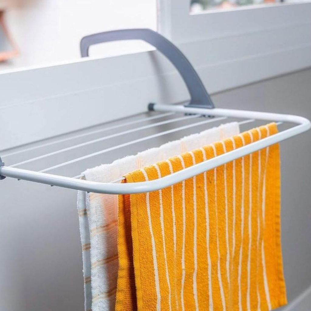Imagem Varal Portátil Para Apartamento Secador De Roupas Prático e Retrátil Para Janela e Parede