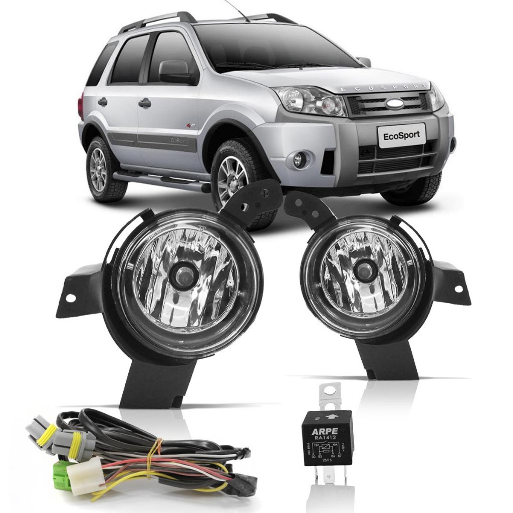 Kit Farol Milha Auxiliar Ecosport 2008 2009 2010 2011 2012 Botão Universal em Oferta na Shopee