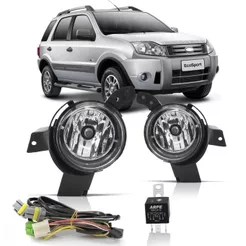 Kit Farol Milha Auxiliar Ecosport 2008 2009 2010 2011 2012 Botão Universal