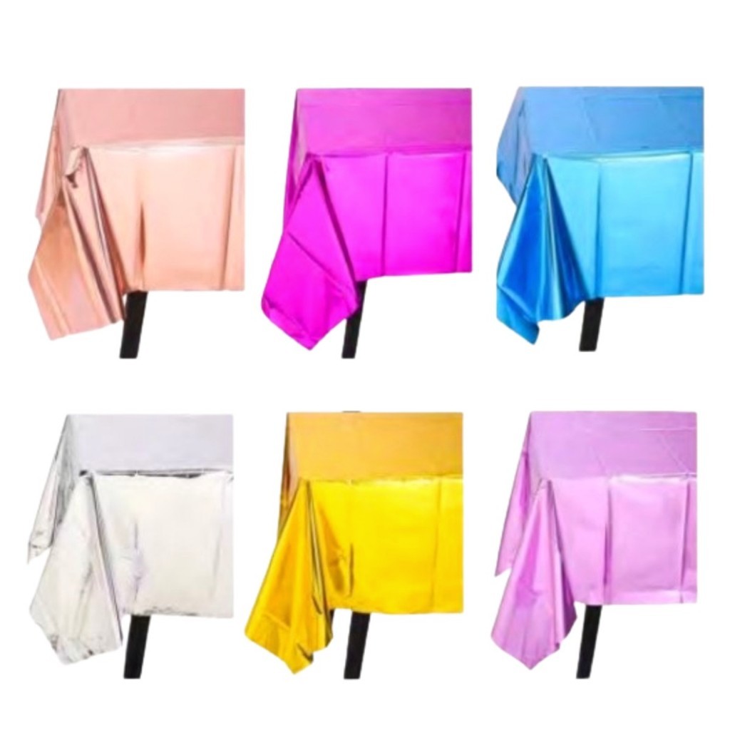 Kit 10 Toalha de Mesa Metalizada Decoração Festa