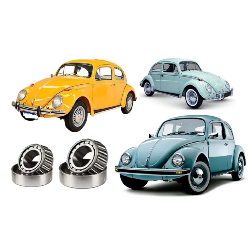 Kit C/ 2 Rolamentos p/ 1 Roda Dianteira Fusca c/roda 5 Furos TL Variant Karmann Ghia (FuscaD5Furos 30304 + 30305)