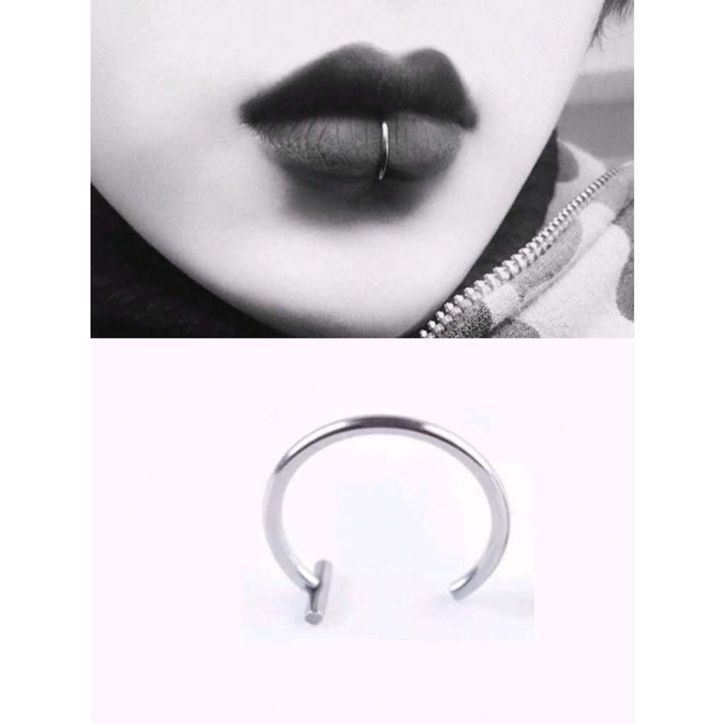 1 Piercing Fake Para Os Lábios em Oferta na Shopee