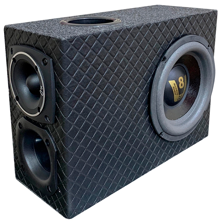 Caixa Trio Slim Oestesom Automotiva Subwoofer 8 polegadas Driver Corneta Tweeter - Som Pequeno Pouco Espaço Porta Mala em Oferta na Shopee