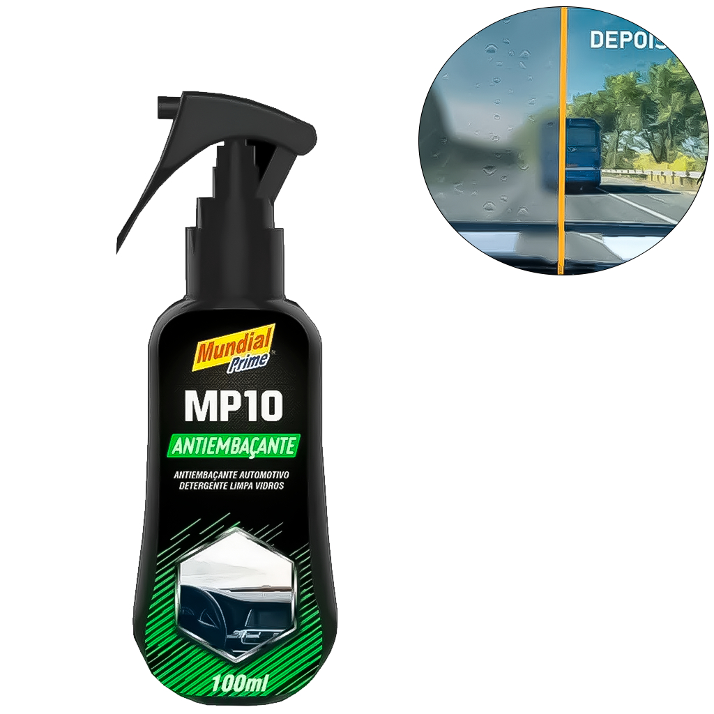 Antiembaçante Spray MP10 Automotivo Para Parabrisa Carro Moto Viseira Capacete Celular Geral 100ml