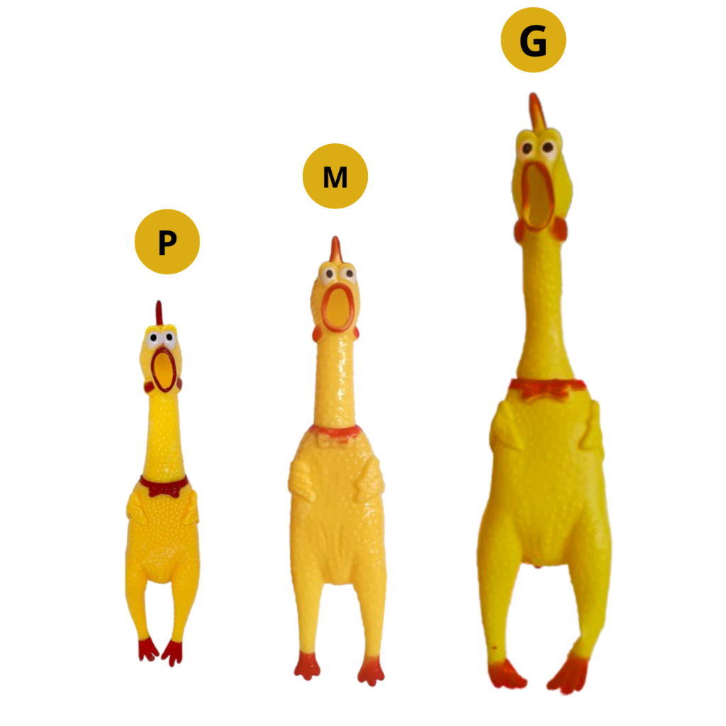 Galinha Sonora Tamanhos P/M/G Brinquedo Interativo Mordedor Para Cachorros Unidade em Oferta na Shopee