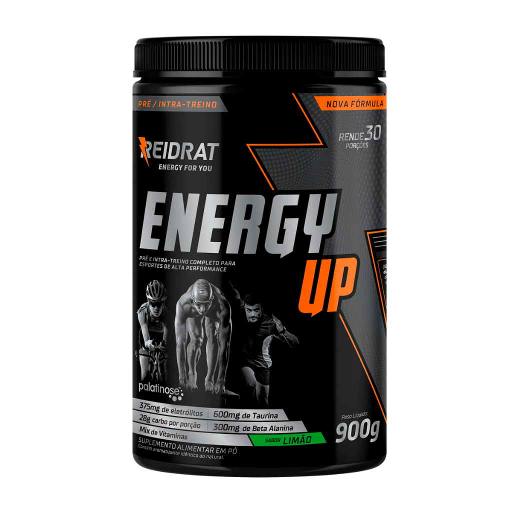 Energy UP Pré e Intra Treino Pote 900g Reidrat - C/ Palatinose, Taurina e Beta Alanina