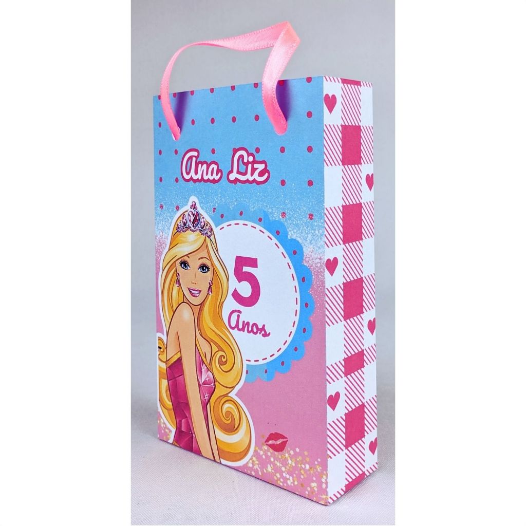 Kit 10 a 50 Sacolinhas Papel Offset 180g Personalizada 15,5x9,8x3,5cm Saquinho Bolsa de Lembrancinha Presente Infantil