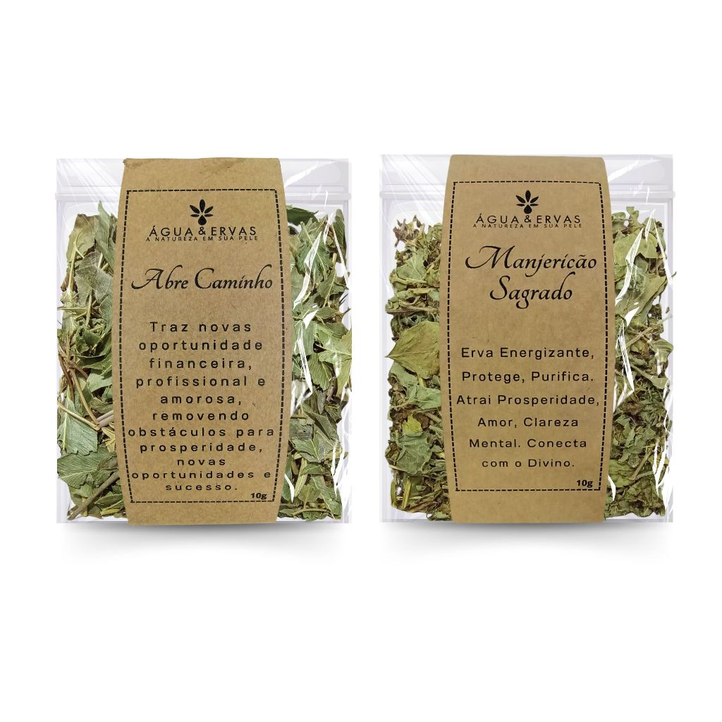 Ervas para Banho | Manjericão Sagrado e Abre Caminho | Ervas Naturais em Oferta na Shopee