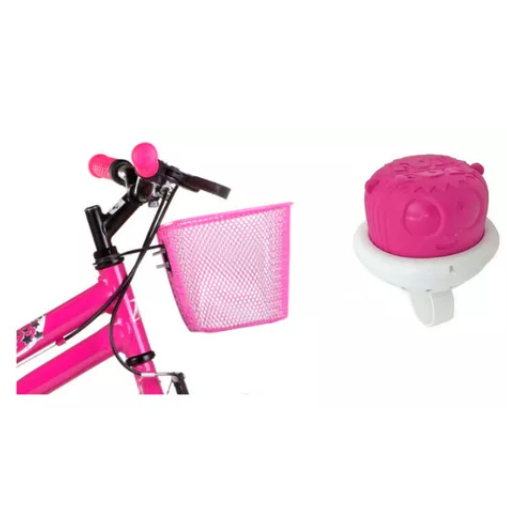 Cesta Infantil Bike Aro 16 Cestinha+ Buzina Fon Fon Colorida