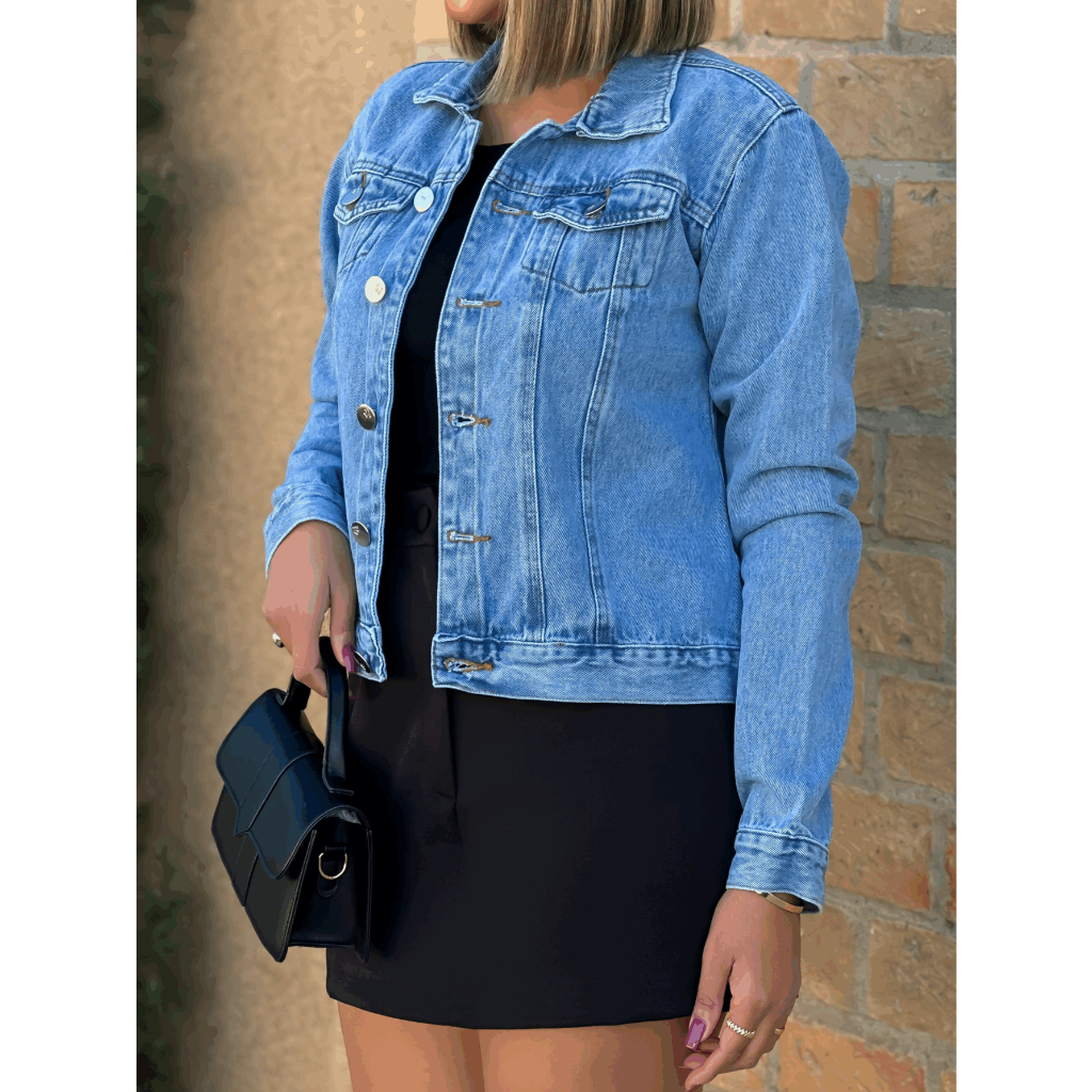 COOLEST 9051 jaqueta jeans feminina casaco blusa casaco bulsas feminina de frio manga longa 9051 em Oferta na Shopee