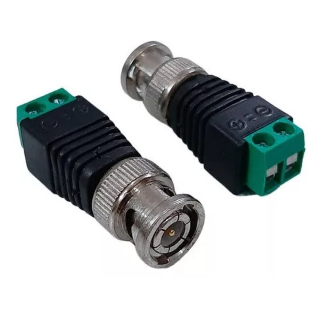Kit 10 Conector Bnc Macho Borne Parafuso P/ Camera De Cftv