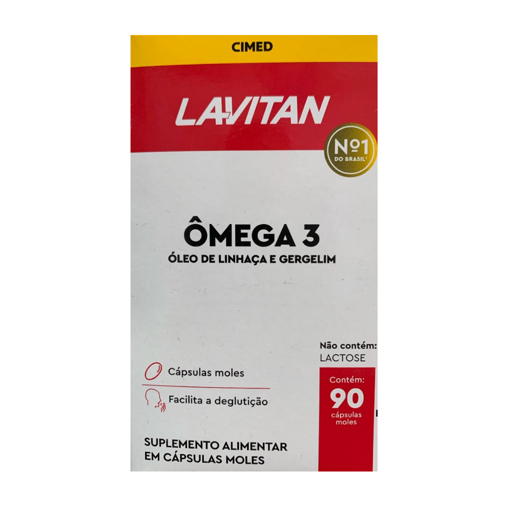 Lavitan Omega 3 + Óleo de linhaça e Gergelim 90 Cápsulas