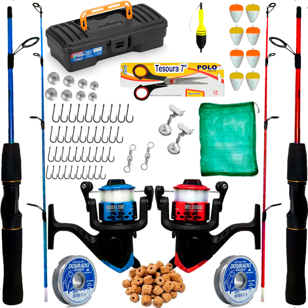 Artigos De Pesca Pescaria Completa Vara 6kg Molinete Caixa - Sports & Outdoors