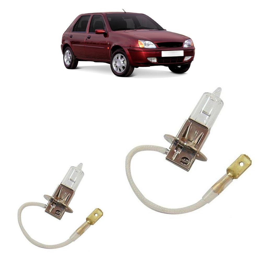 Par Lâmpada Automotiva Halógena Fiesta 1993 1994 1995 1996 1997 1998 1999 2000 2001 H3 - Spare Parts and Accessories for Vehicles