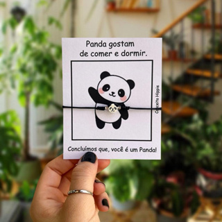 Pulseira Panda Fofo Delicado Casal Amizade BFF Amor Presente Metadinha em Oferta na Shopee