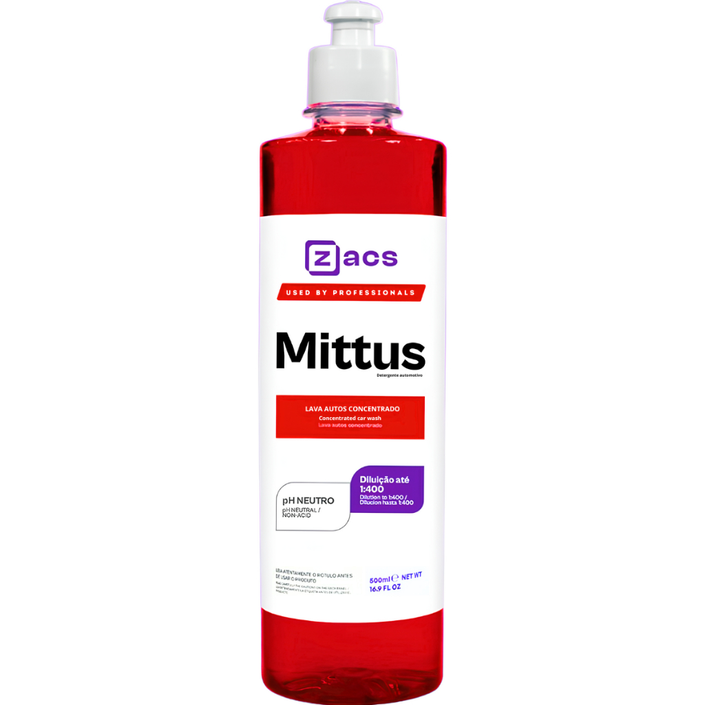 Shampoo Automotivo Mittus Lava Autos Neutro 1:400 Zacs 500ml - Spare Parts and Accessories for Vehicles