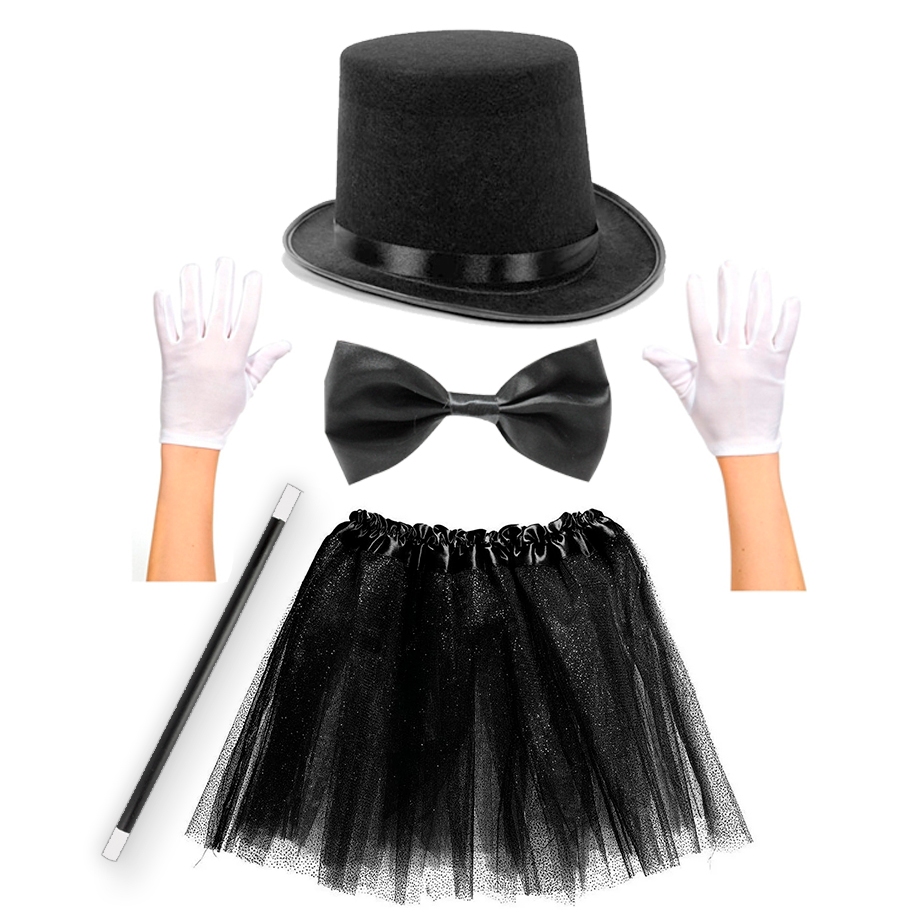 Fantasia Magico Adulto Cartola, Feminino Saia 5pçs em Oferta na Shopee