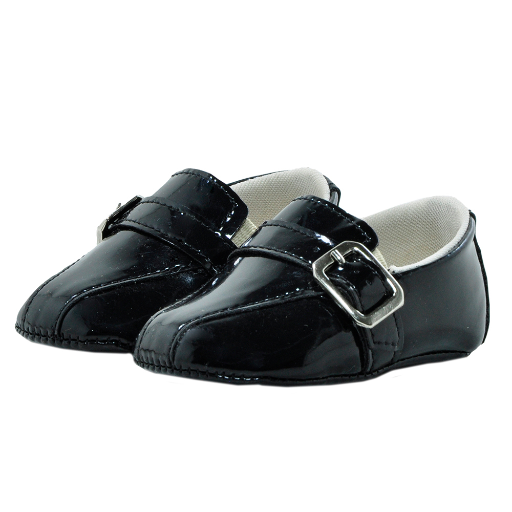 sapatinho social bebê fivela de metal bebê moderno em Oferta na Shopee