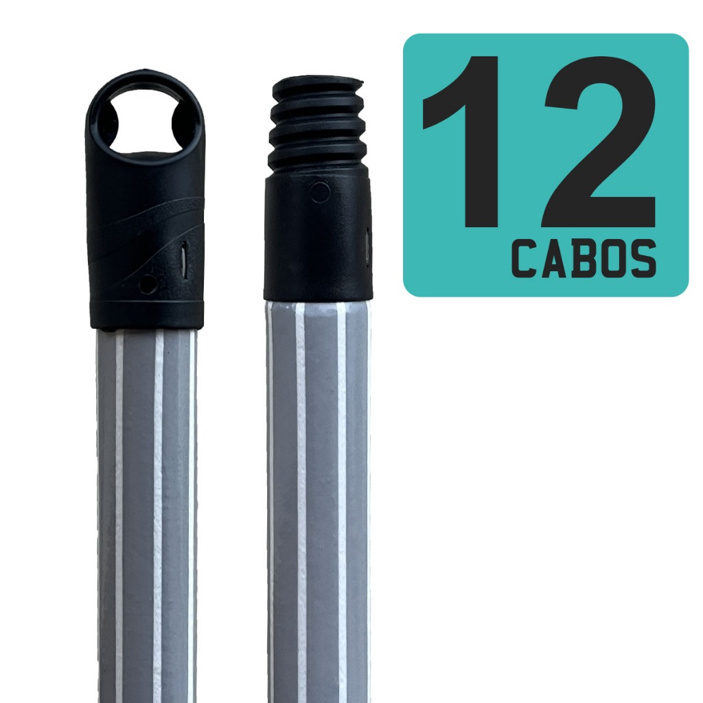 12 Cabos de Vassoura Rodo Rastelo em Madeira Plastificado Encapado em Oferta na Shopee