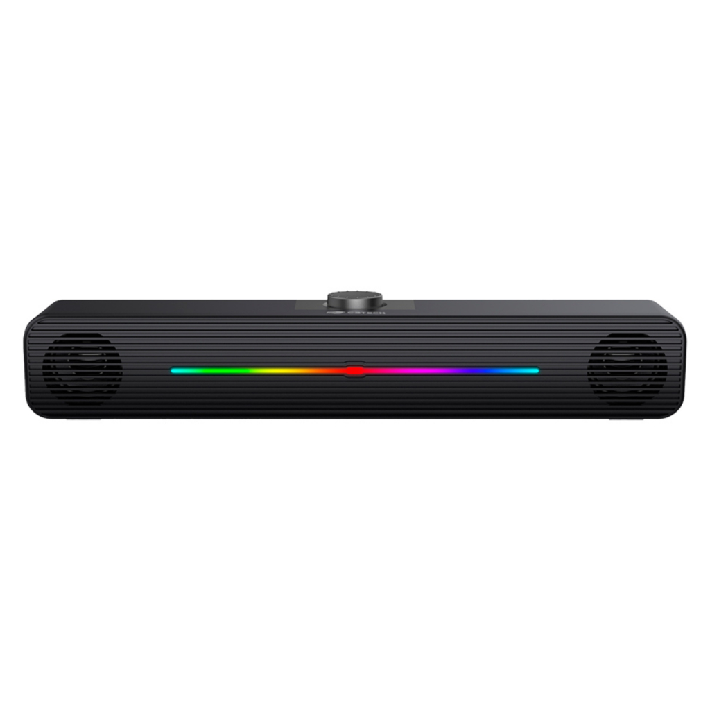 Caixa de Som Soundbar 2.0 Usb P2 3,5mm LED RGB Alto Falante Duplo 6w RMS para Notebook e Computador