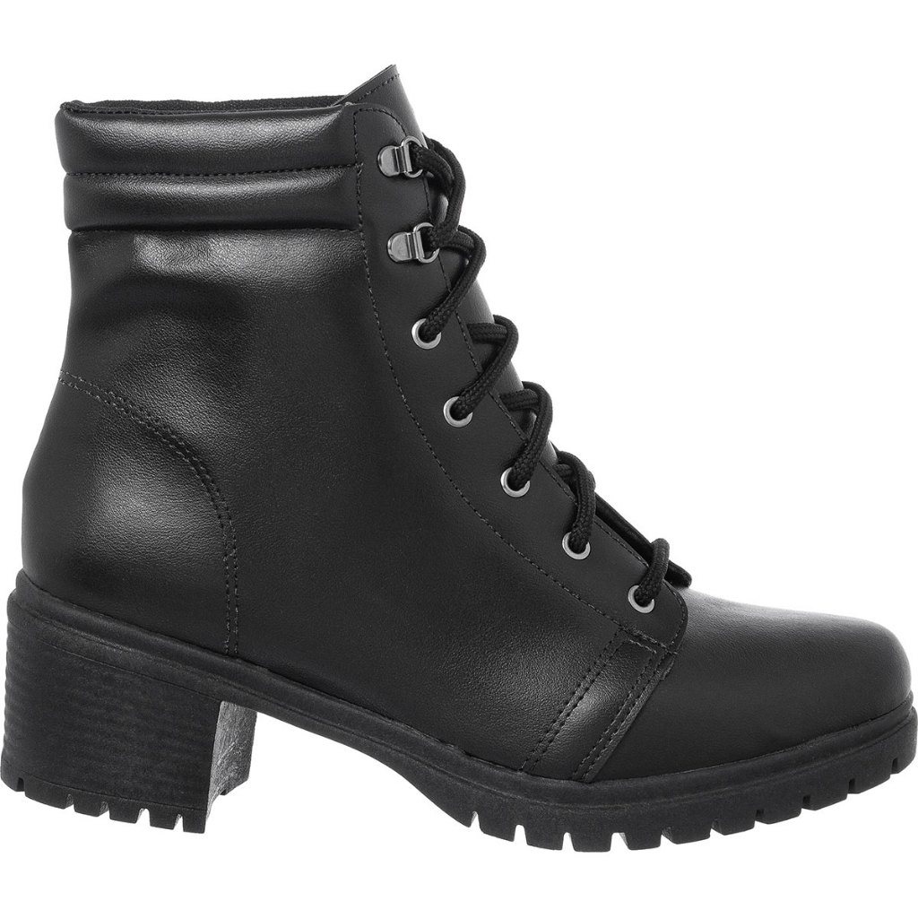 Bota Coturno Feminino Cano Médio Sola Tratorado Confortável Original Blogueira Promoção