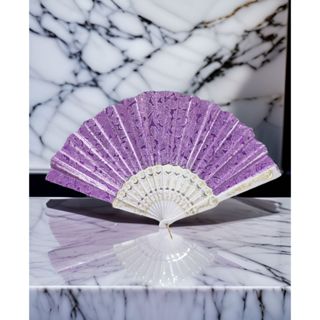 Leque Tecido Estampado Metalizado Floral Brilho Luxo em Oferta na Shopee