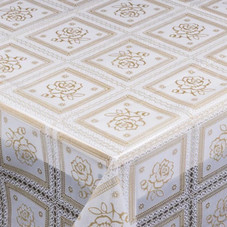 1X1,4m Toalha De Mesa Plástico Transparente Estampado Cristal Light em Oferta na Shopee