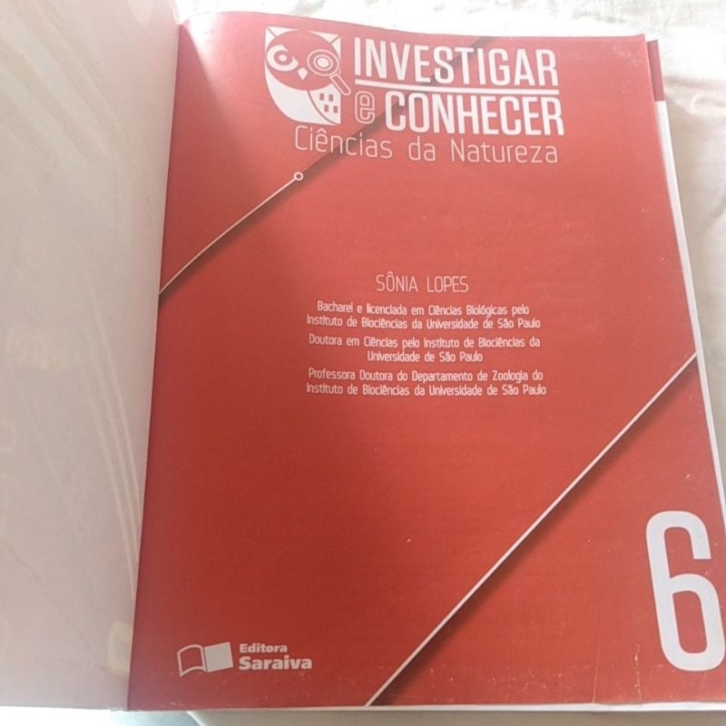 Investigar e Conhecer 6°ano Livro do Aluno usado algumas páginas de marca texto