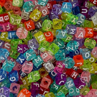 Miçanga Quadrado Letras Translúcido 600 peças em Oferta na Shopee