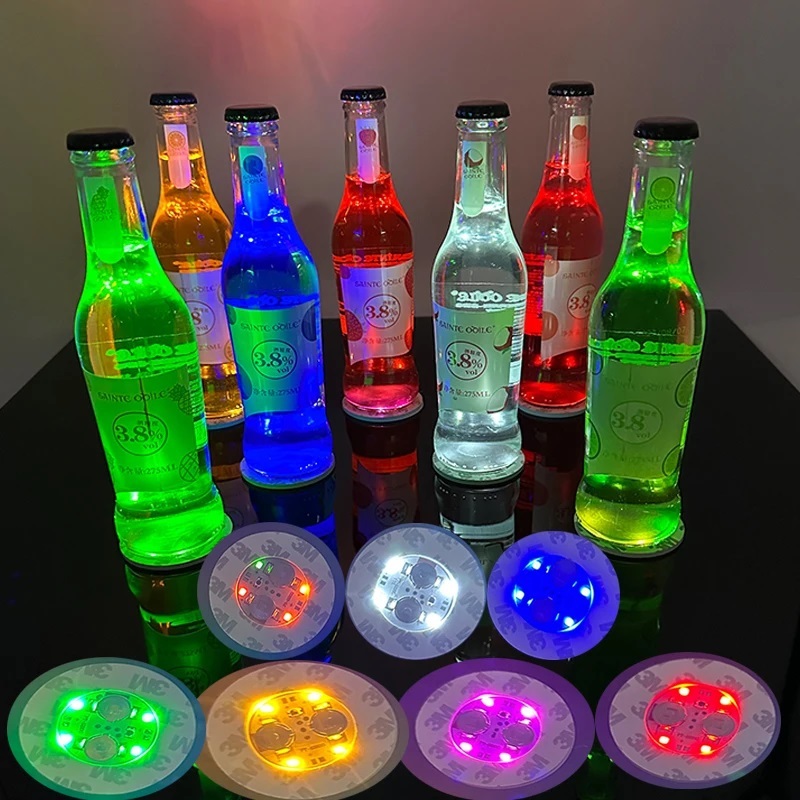 Adesivo Botão Led Luzes Copo Drinks Cocktail Shop Miolo Pisca Pisca Colorido Festas Baladas