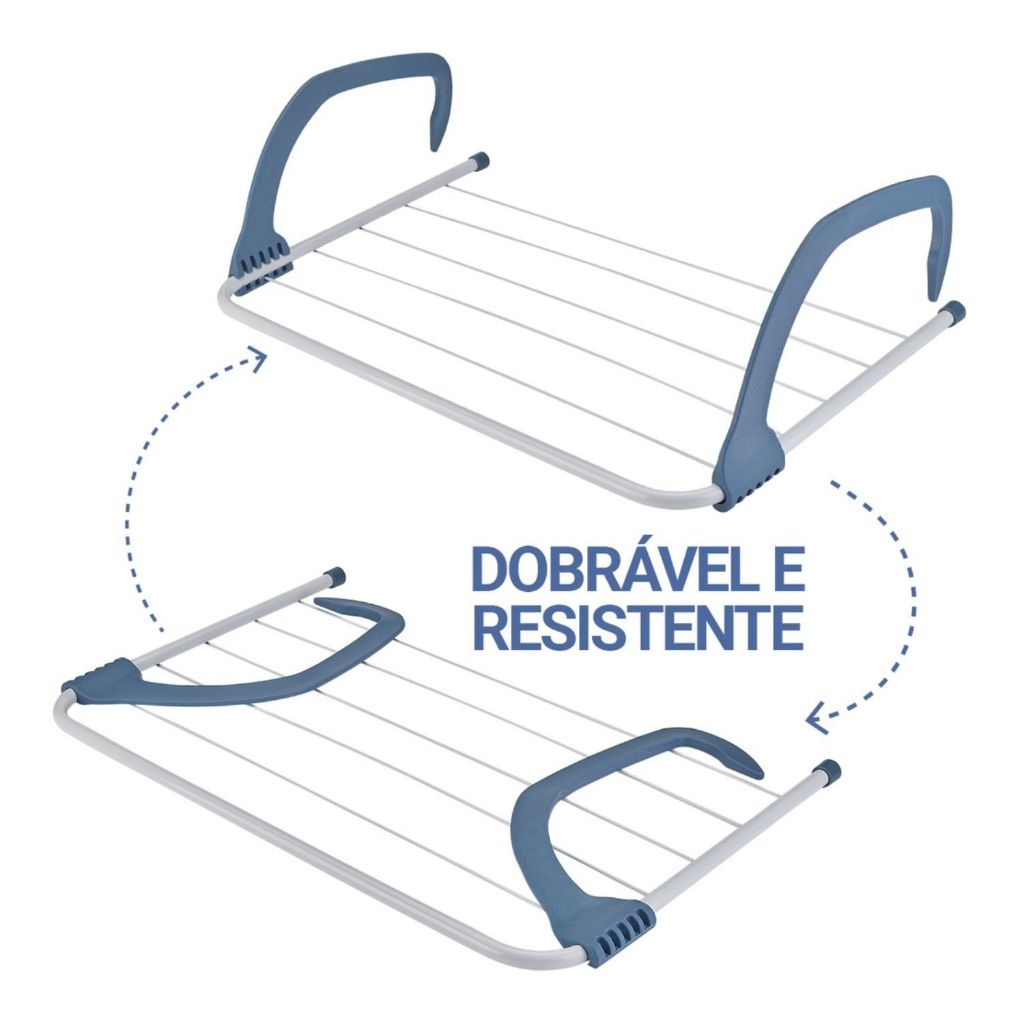 Varal Portátil Para Apartamento Secador De Roupas Prático e Retrátil Para Janela e Parede