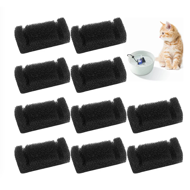Kit Filtro de Espuma Para Bebedouro Gatos Pet Animais Substituição Refil Fonte Água