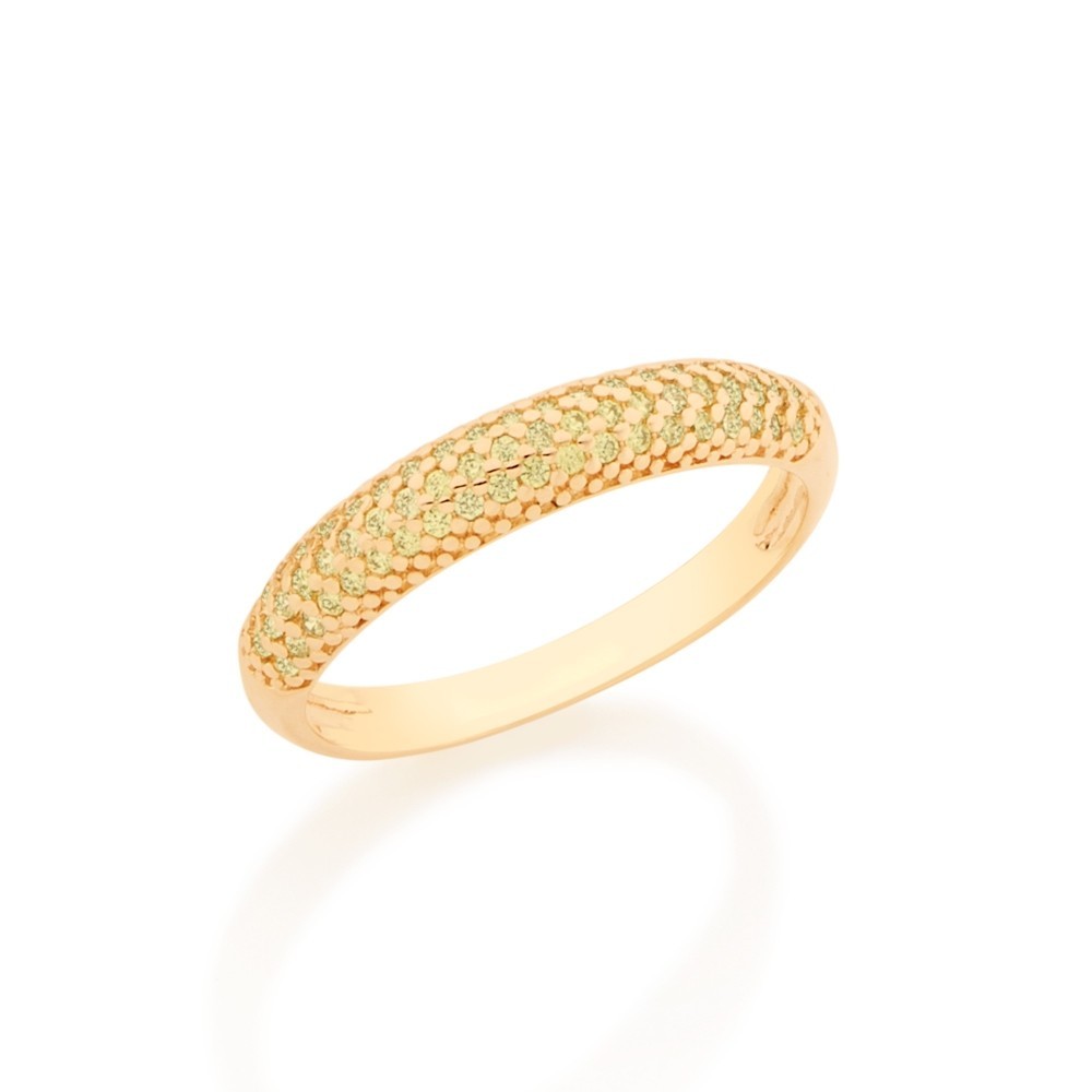 Anel Rommanel Estilo Pave com 61 Zirconias 512178