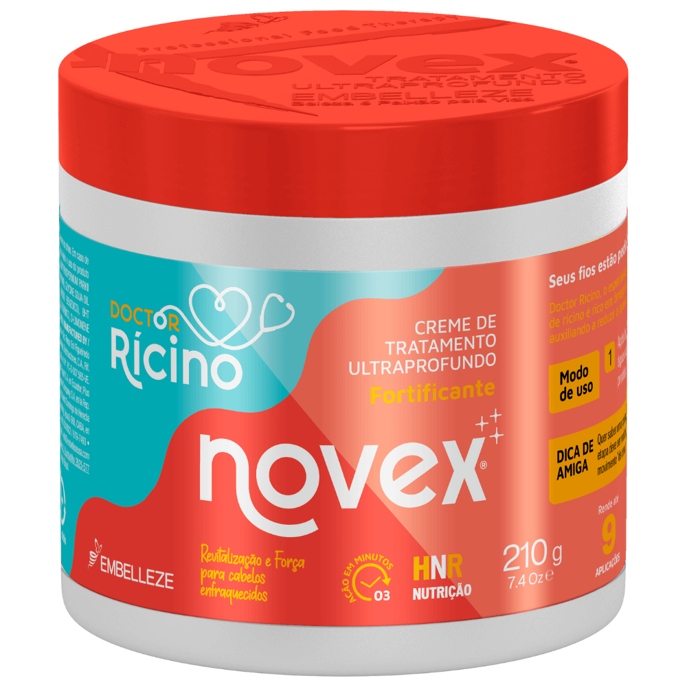 Mini Creme de Tratamento Novex Doctor Rícino 210G em Oferta na Shopee