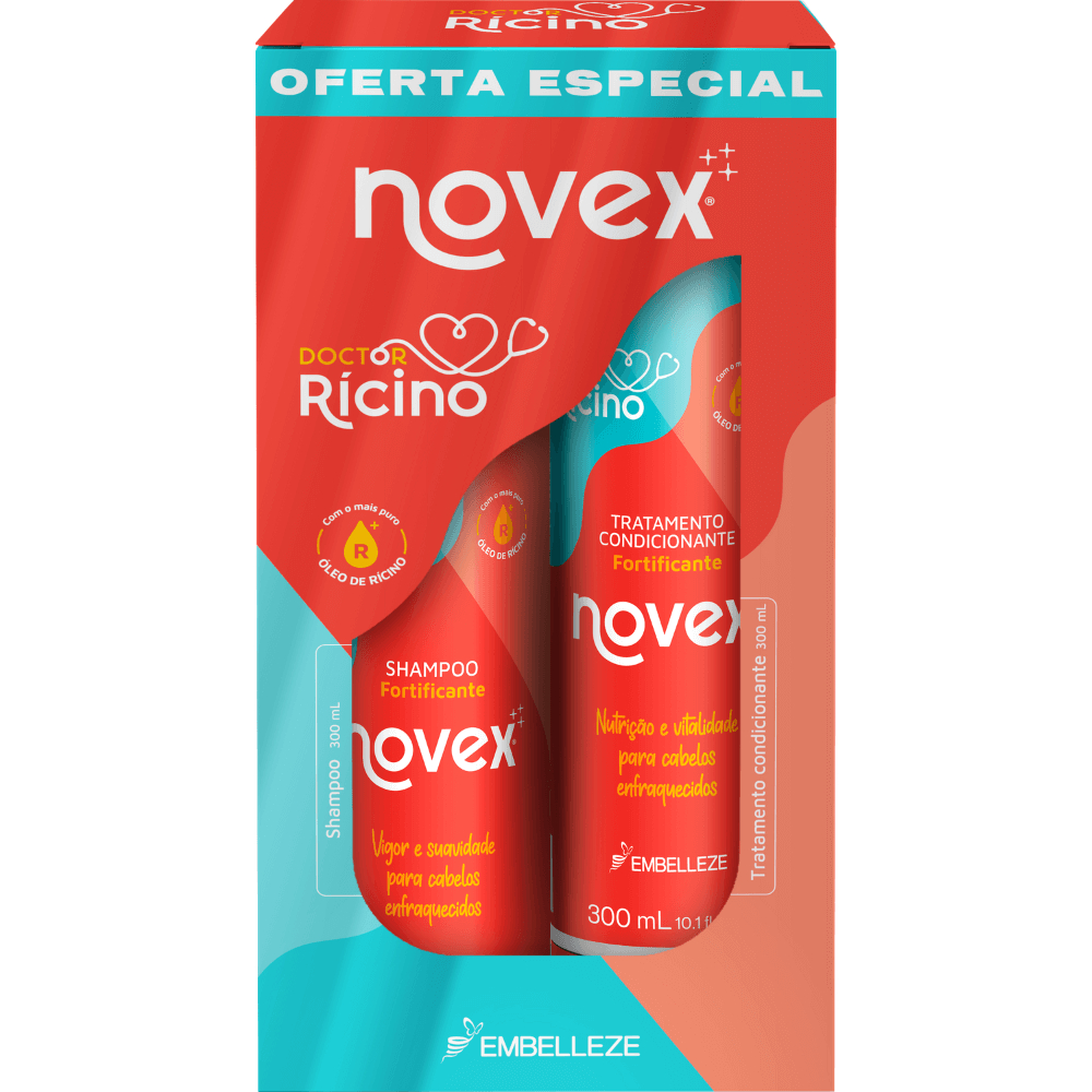 Shampoo e Condicionador Novex Doctor Rícino 300ml em Oferta na Shopee