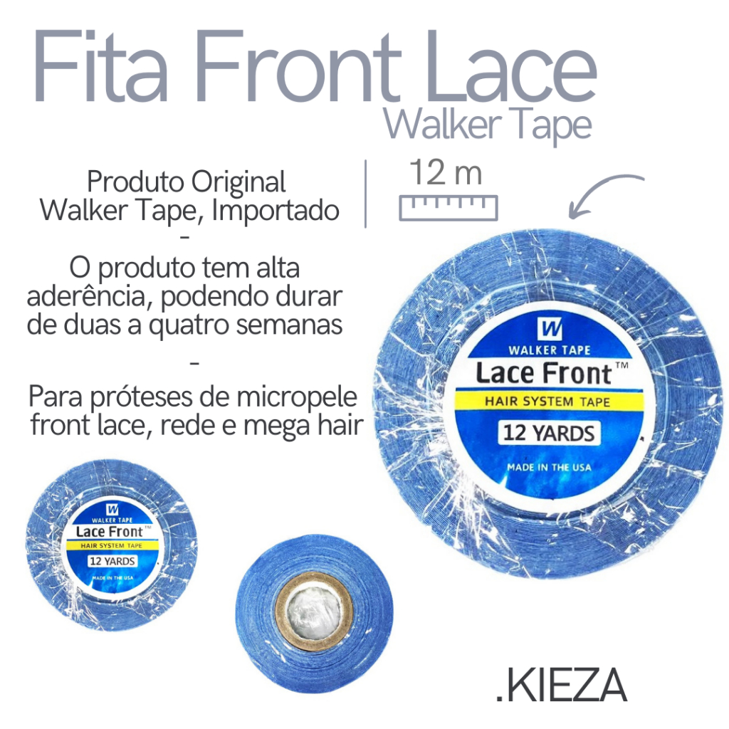 Fita Adesiva Capilar Extra Forte 3 6 Ou 12 Metros Para Mega Hair Próteses Perucas Front Lace -  Walker Tape